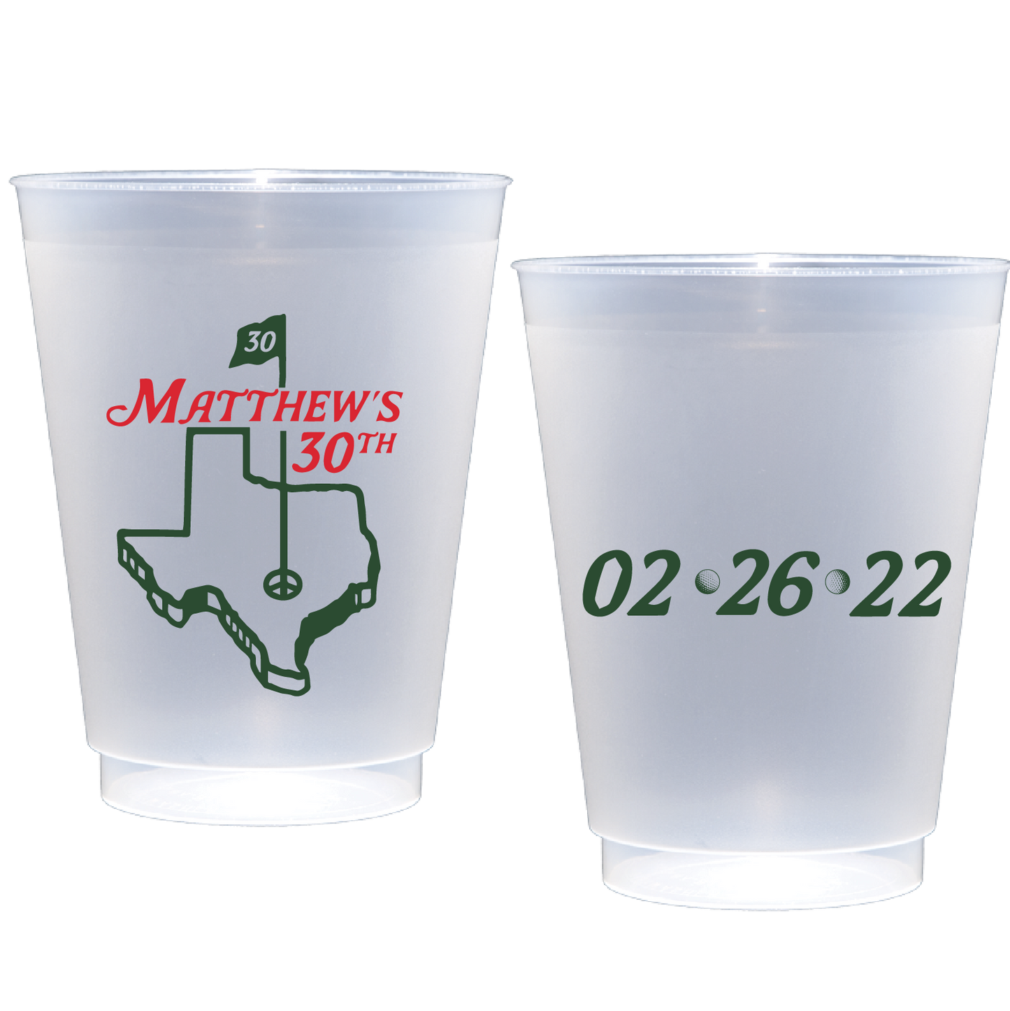 Personalized Texas Golf | Frosted Flex Cup