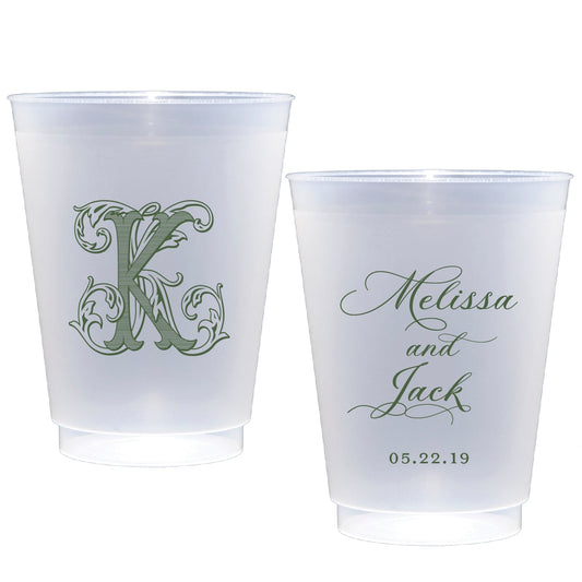 personalized wedding cups | Frosted flex cup