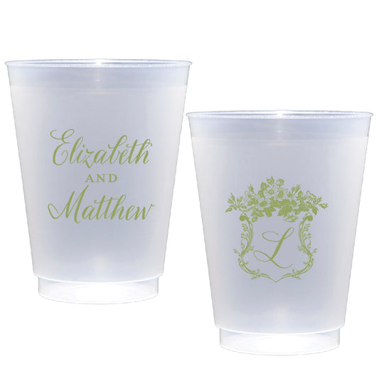 personalized wedding cups | Frosted flex cup