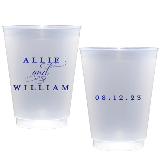 personalized wedding cups | Frosted flex cup