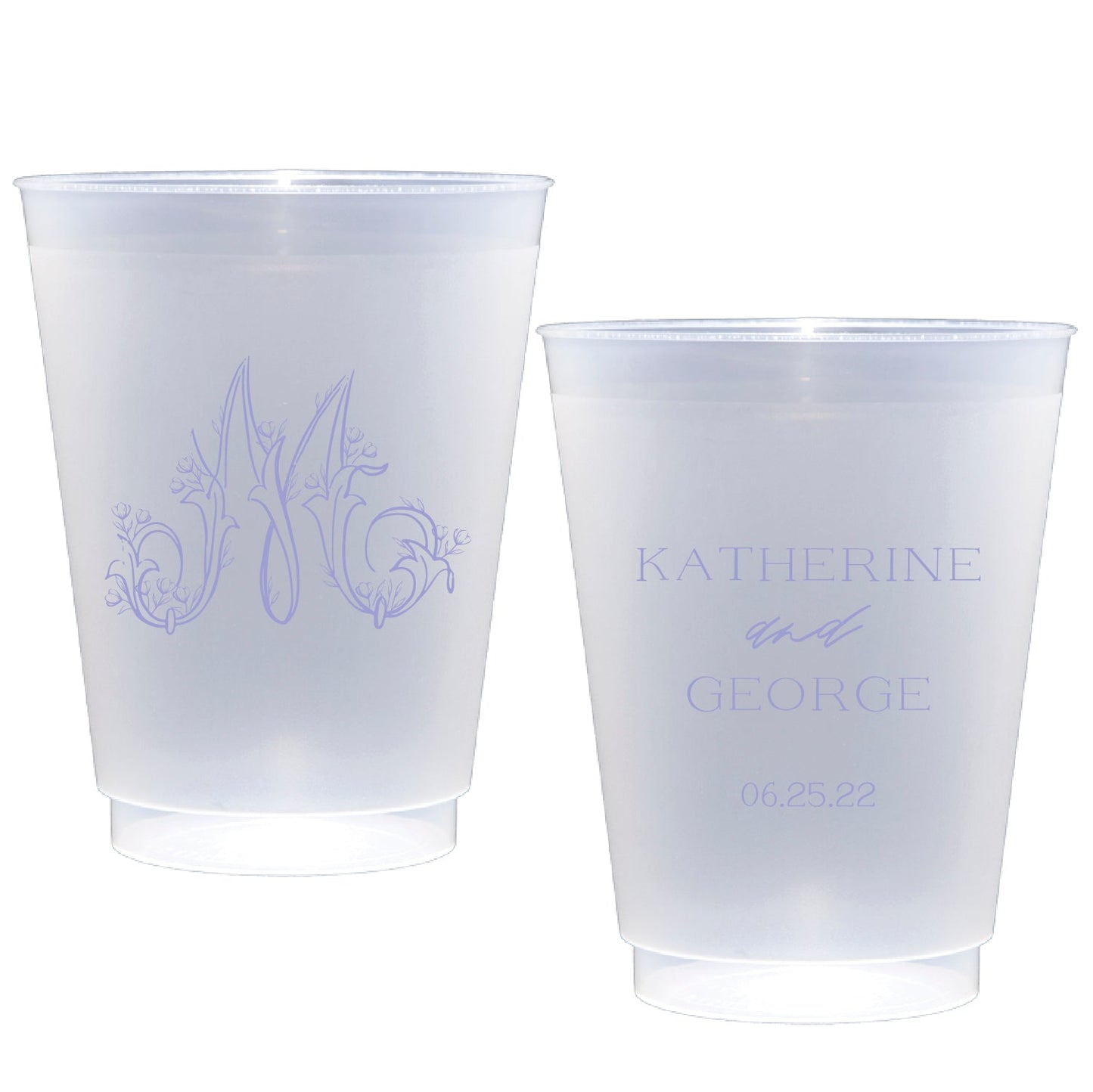 personalized wedding cups | Frosted flex cup