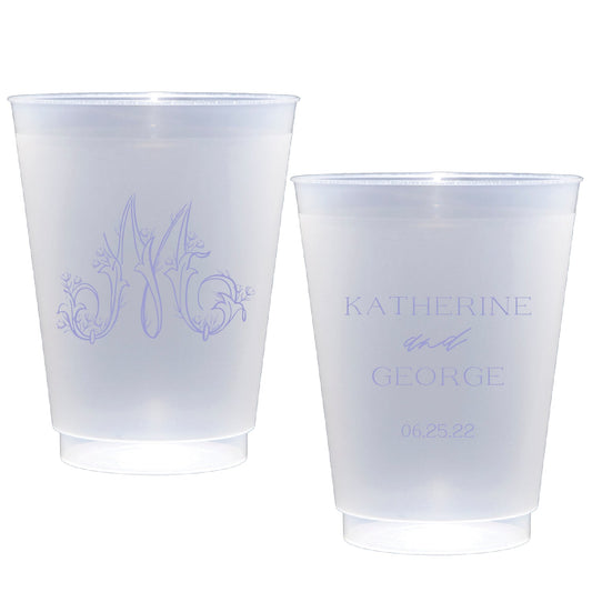 personalized wedding cups | Frosted flex cup