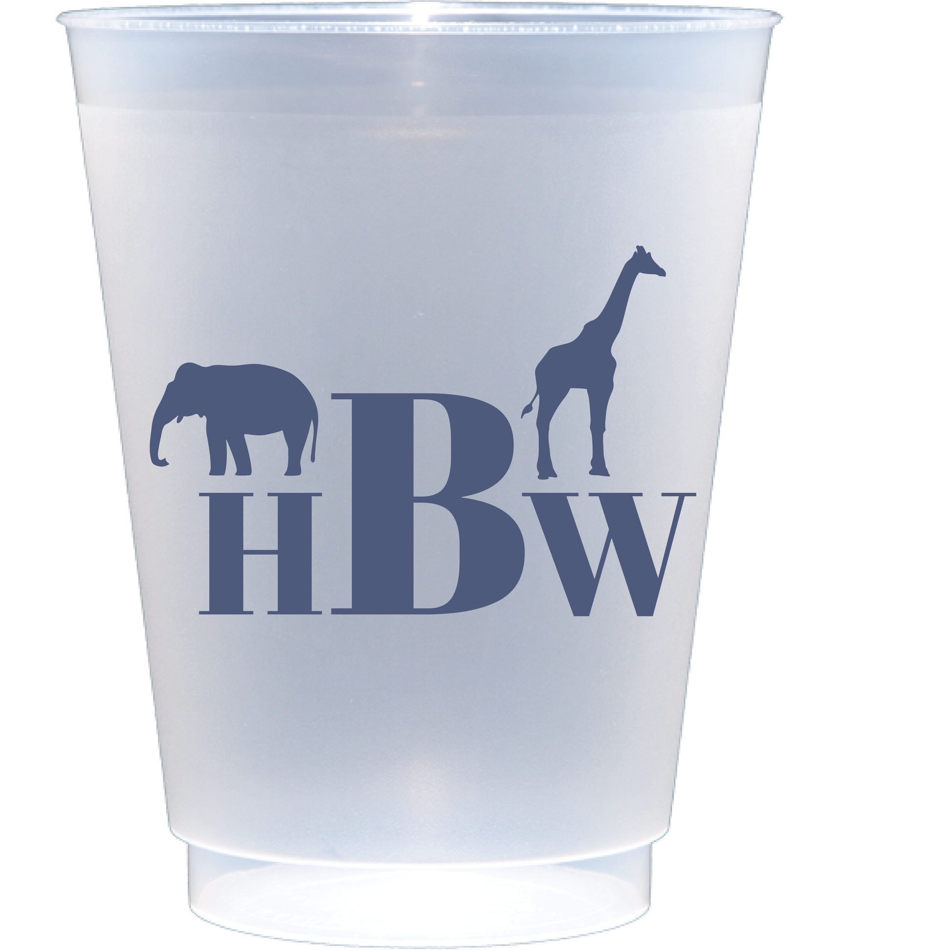 Personalized animal monogram | Frosted Flex Cup