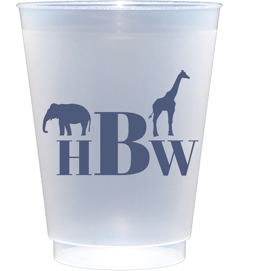 Personalized animal monogram | Frosted Flex Cup