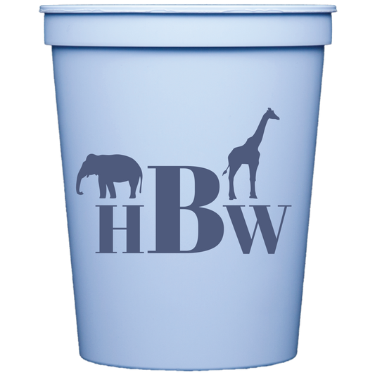animal monogram | stadium cups