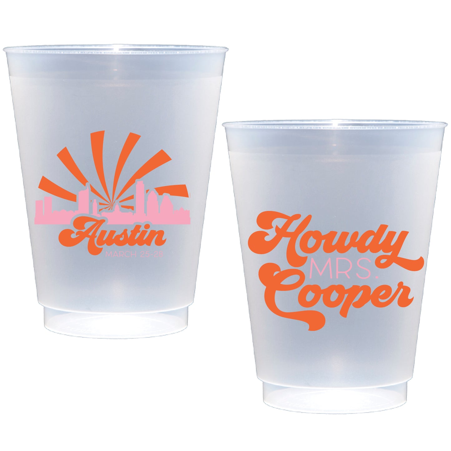 personalized Austin | Frosted Flex Cup