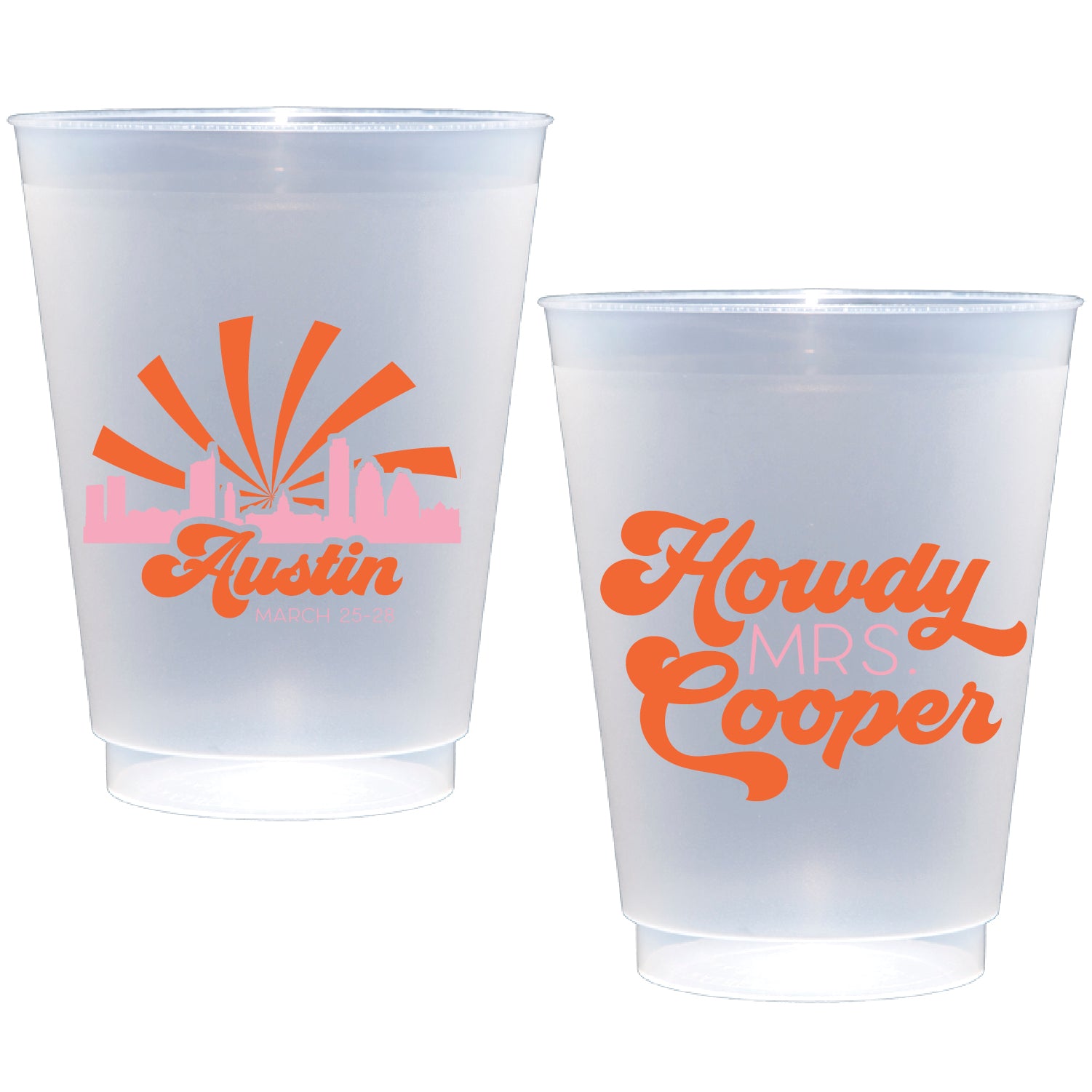 personalized Austin | Frosted Flex Cup