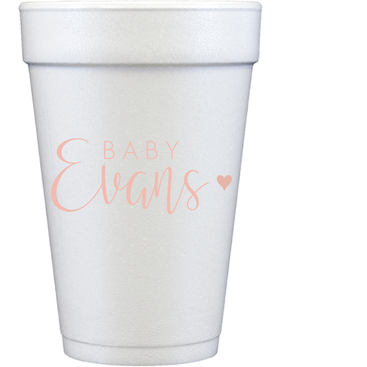 baby heart | styrofoam cups