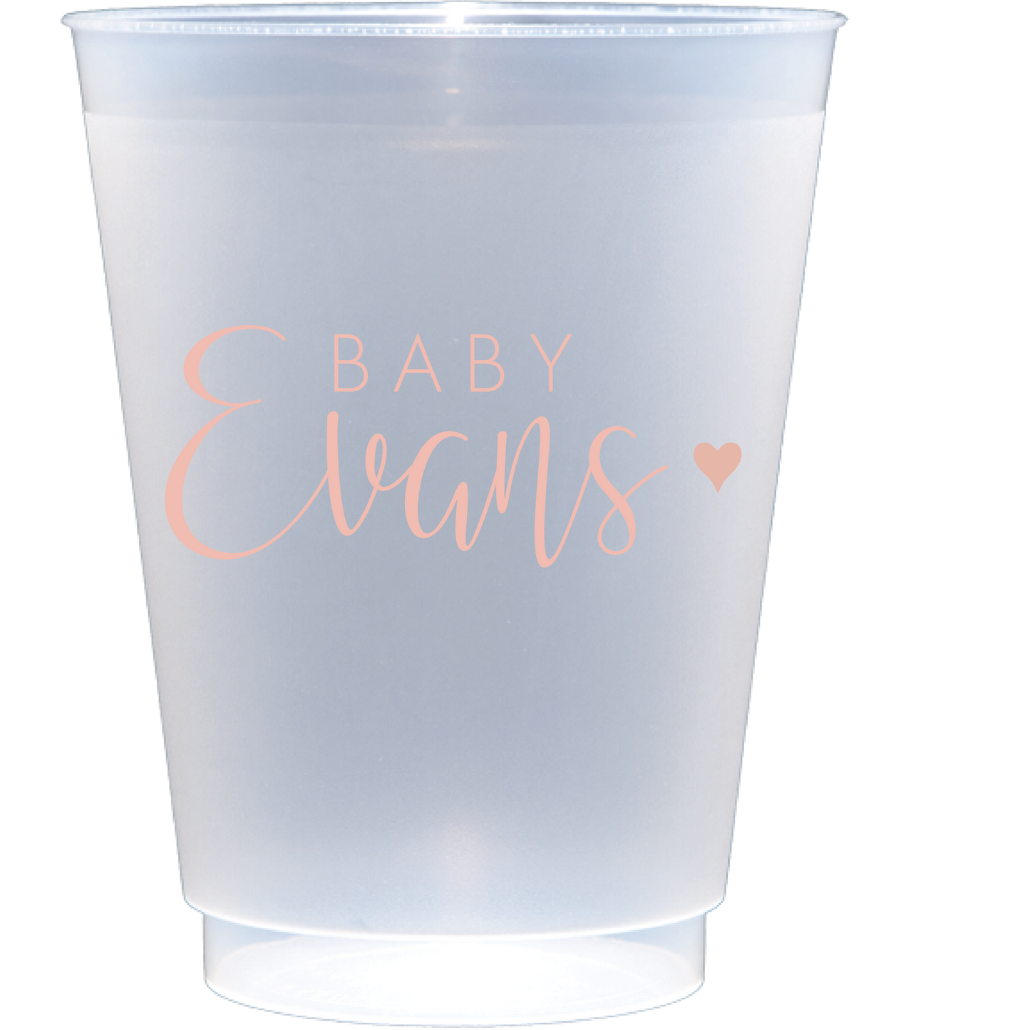 personalized baby hearts | Frosted Flex Cup