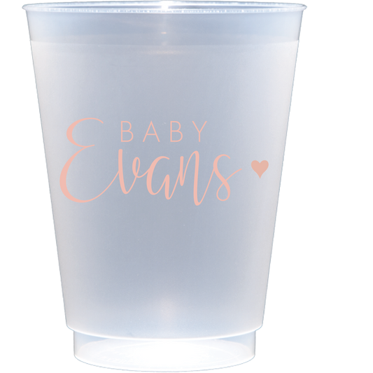 personalized baby hearts | Frosted Flex Cup