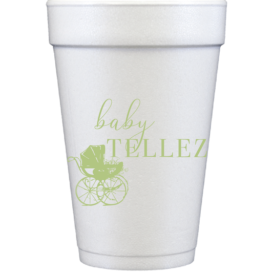 Personalized baby pram | styrofoam cup