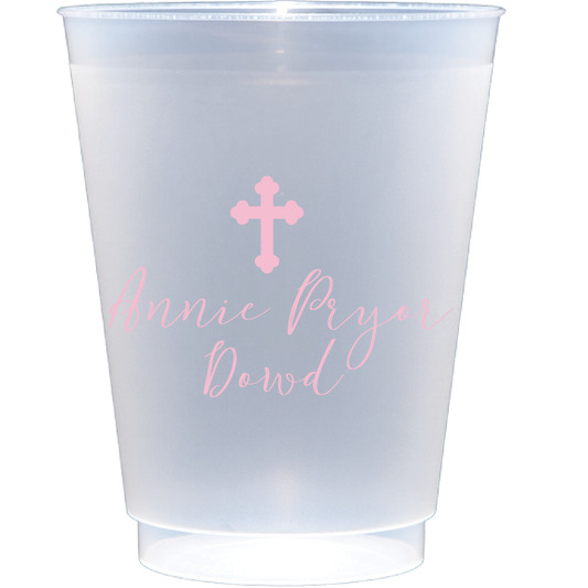 Personalized cross cup | Frosted Flex Cup