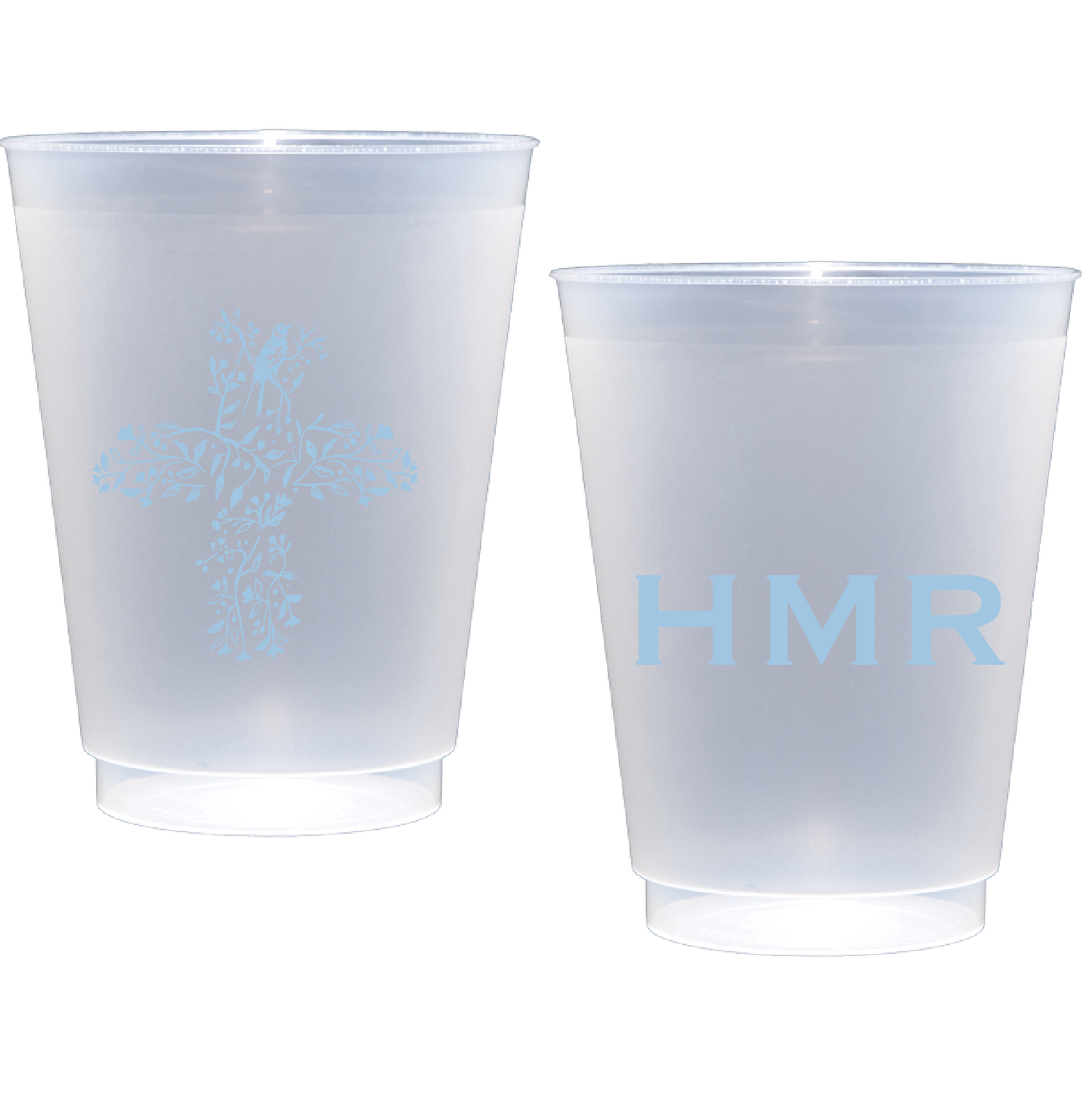 Personalized blu cross | Frosted Flex Cup