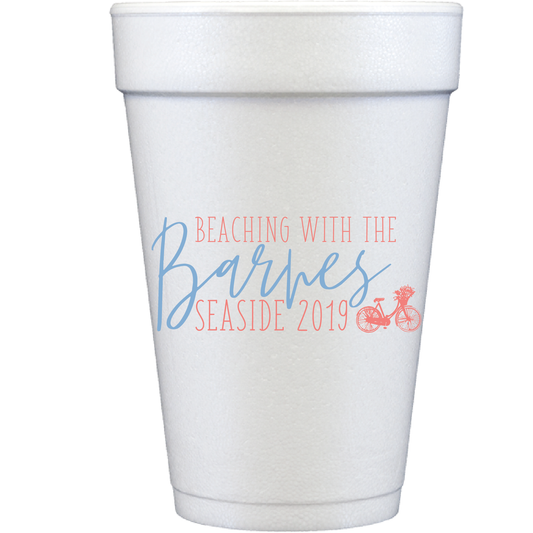 Personalized family beach | styrofoam cup