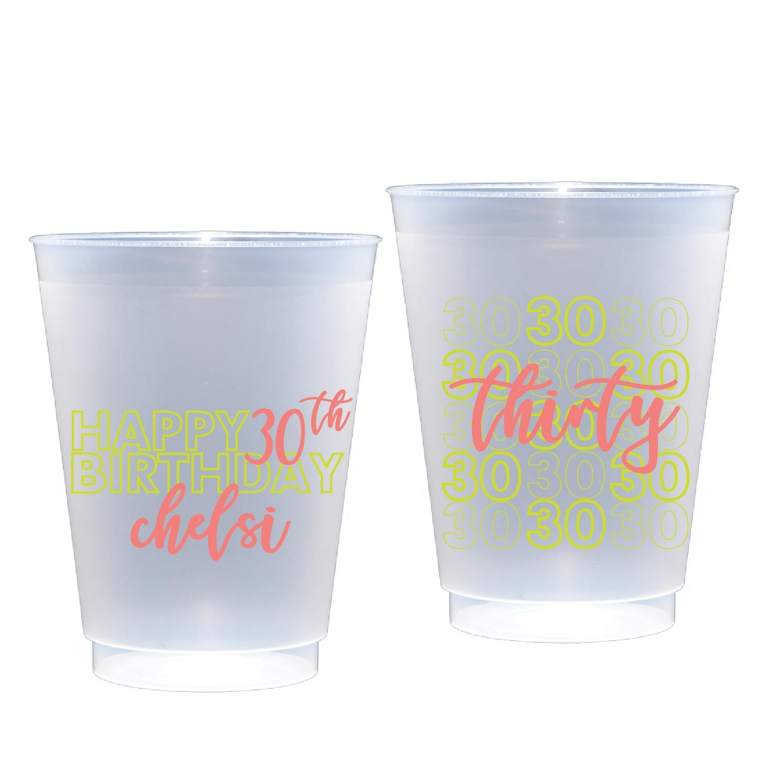 personalized birthday year | Frosted Flex Cup