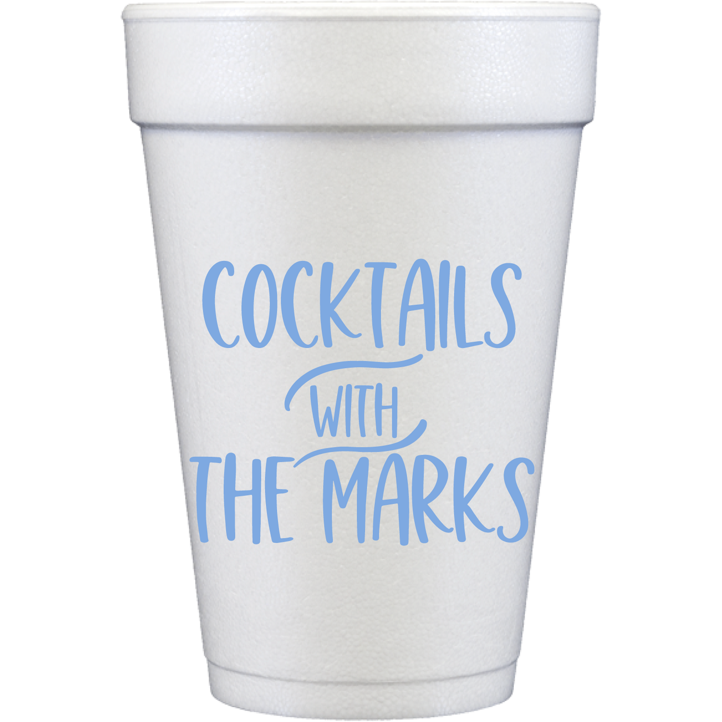 brush lettering | styrofoam cups