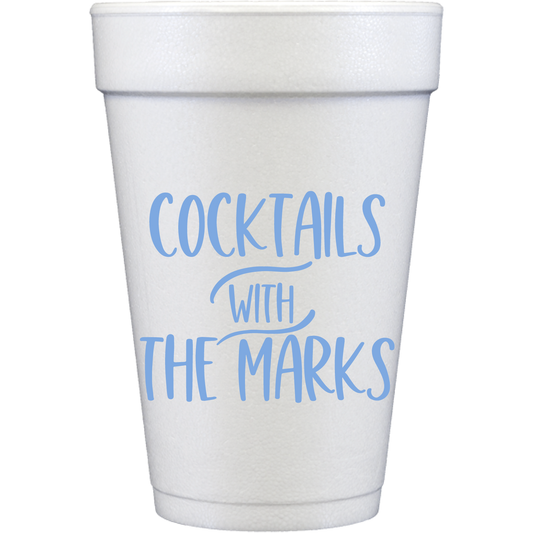 brush lettering | styrofoam cups