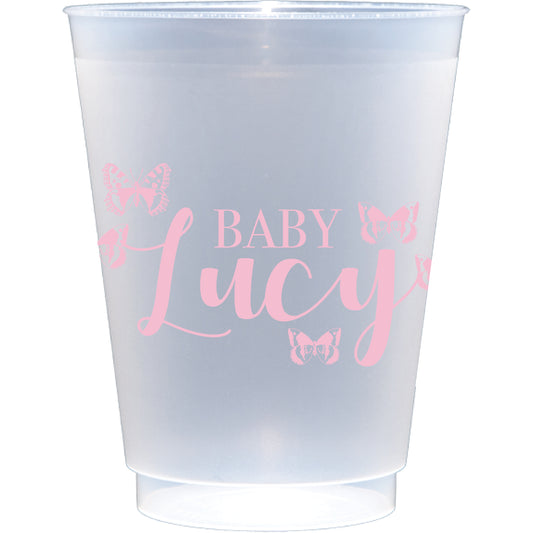 personalized baby butterflies | Frosted Flex Cup