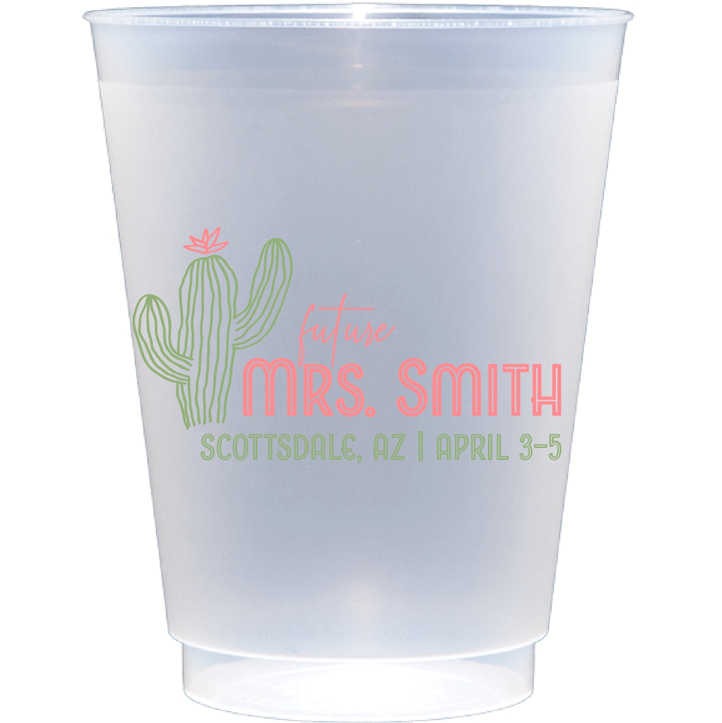 personalized cactus | Frosted Flex Cup