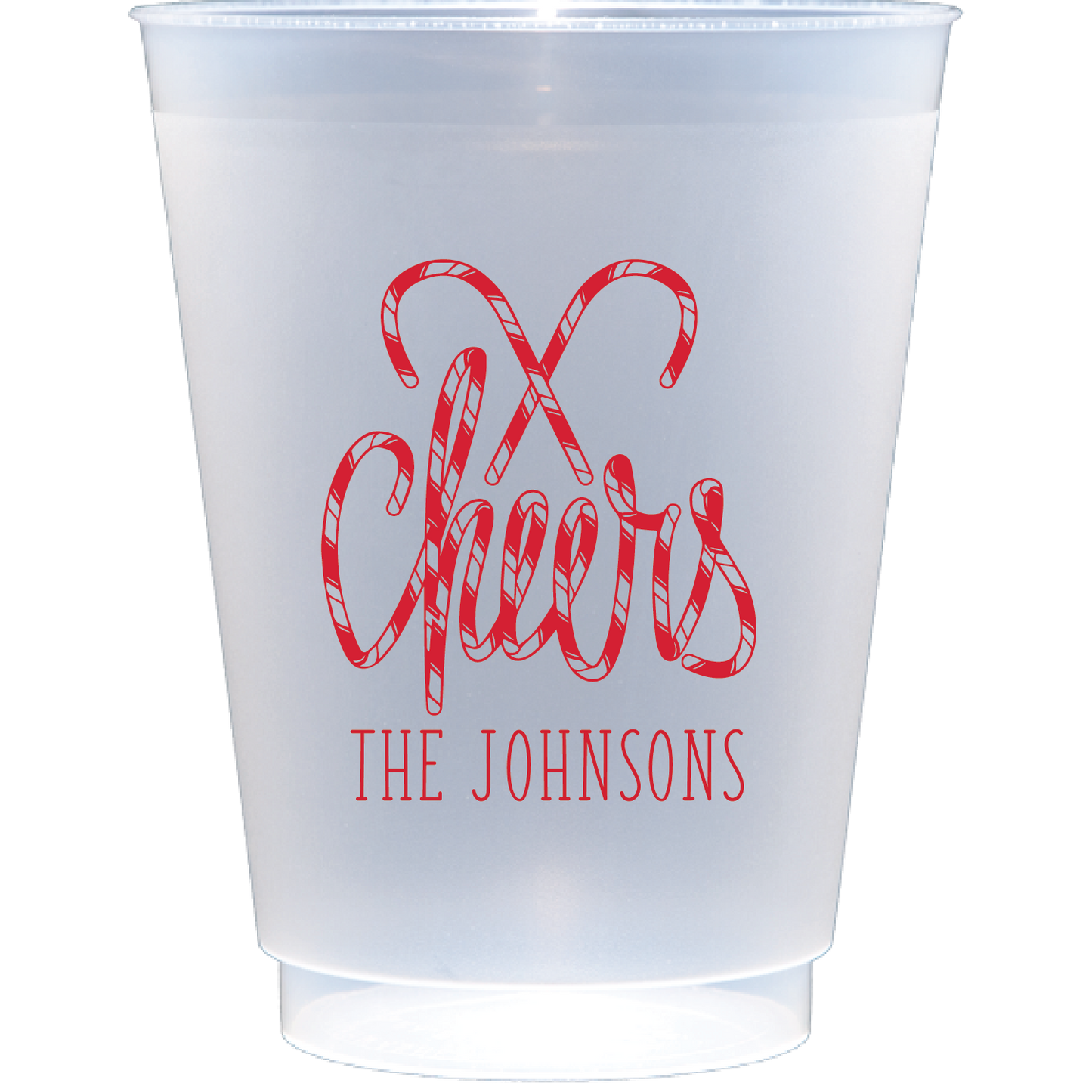 Personalized candy cane | Frosted Flex Cup
