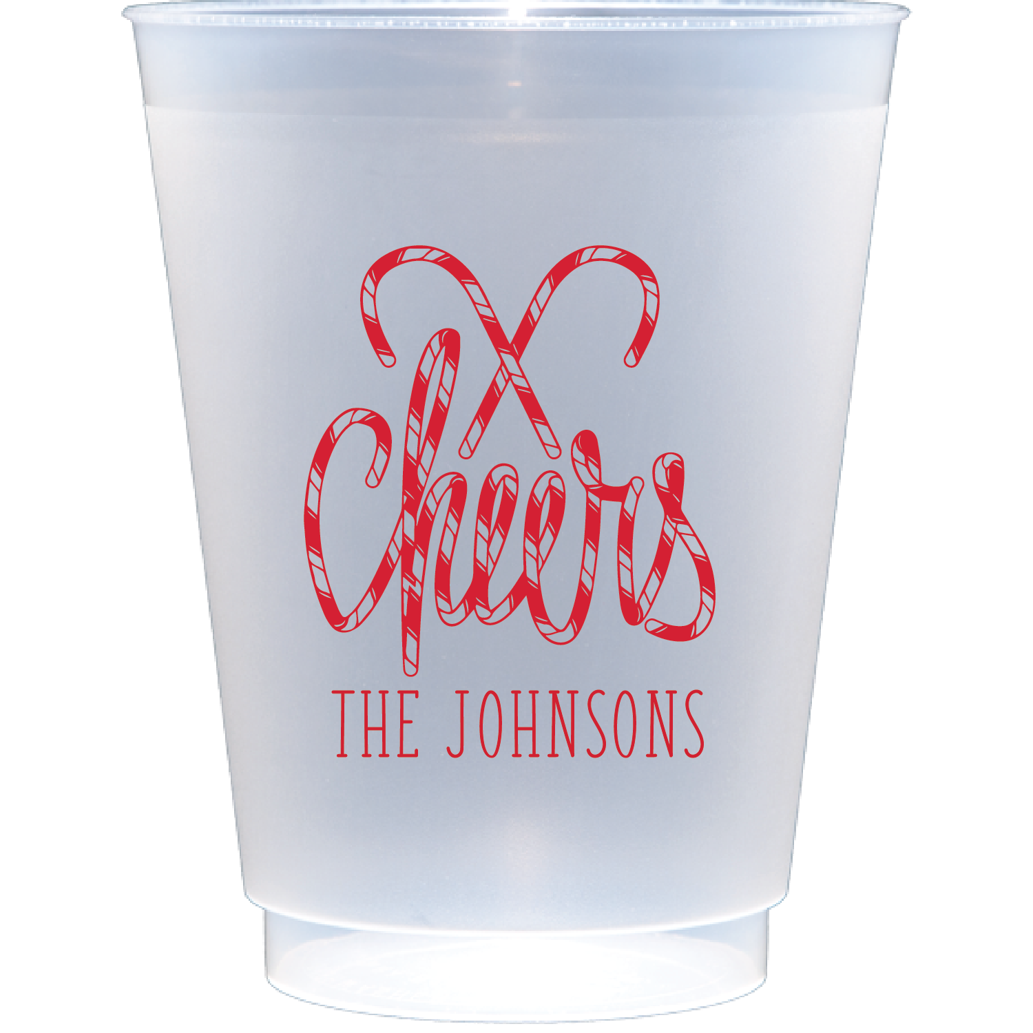 Personalized candy cane | Frosted Flex Cup