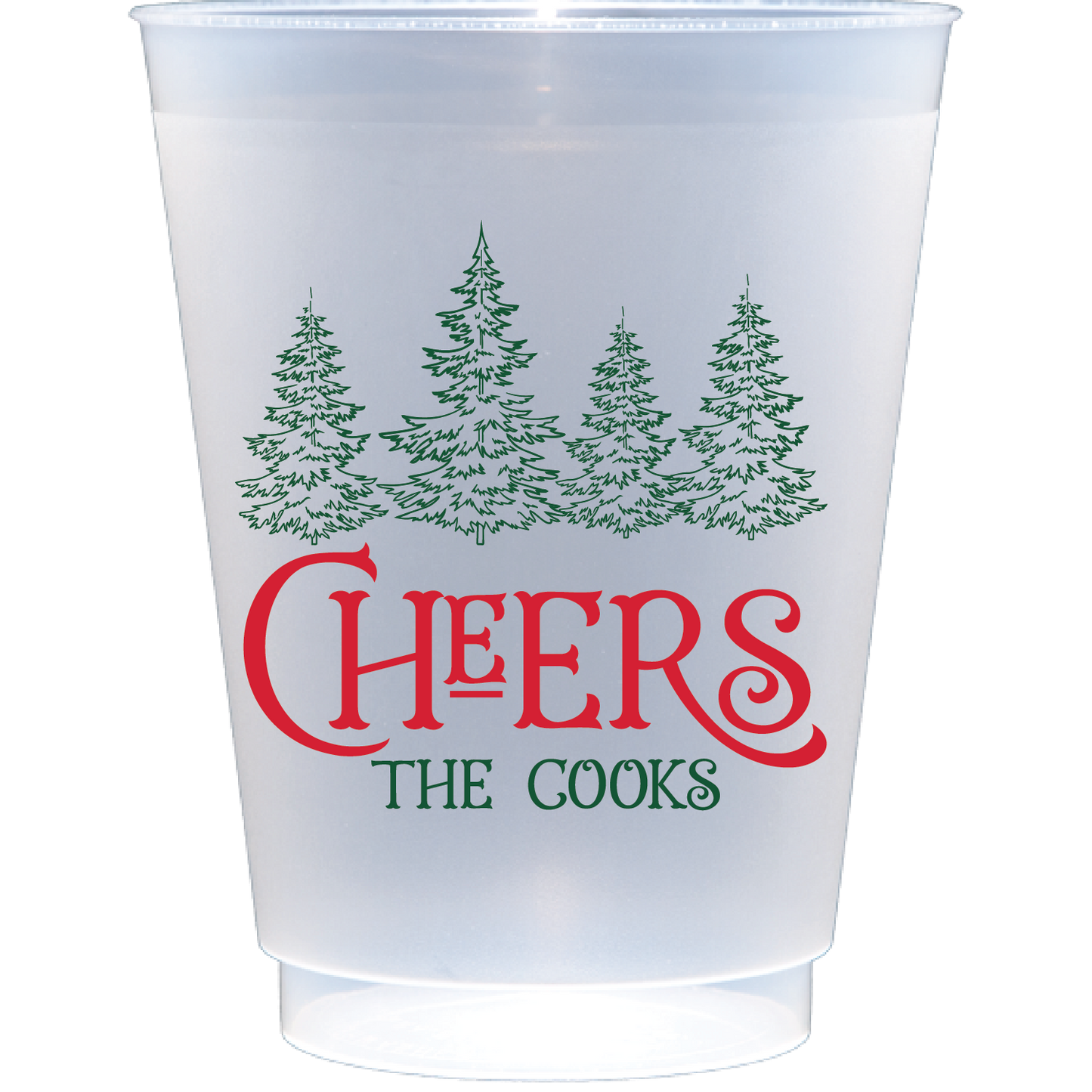 Personalized Christmas Tree Frosted Flex cup