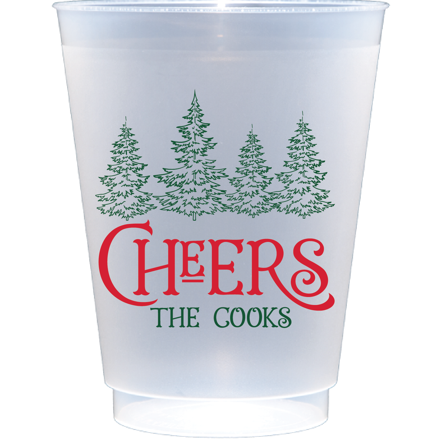Personalized Christmas Tree Frosted Flex cup