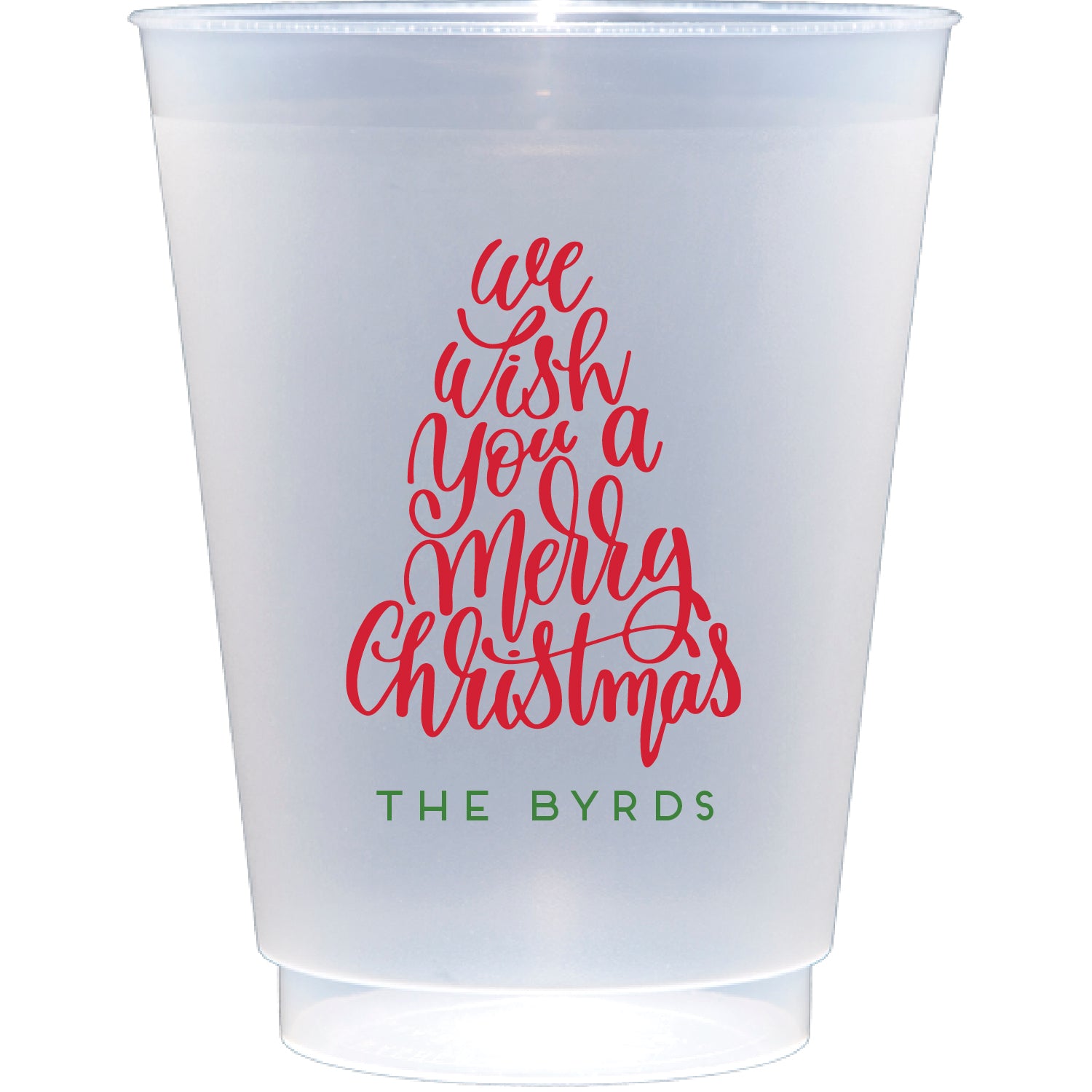 CHRISTMAS Shatterproof Frosted Cups 