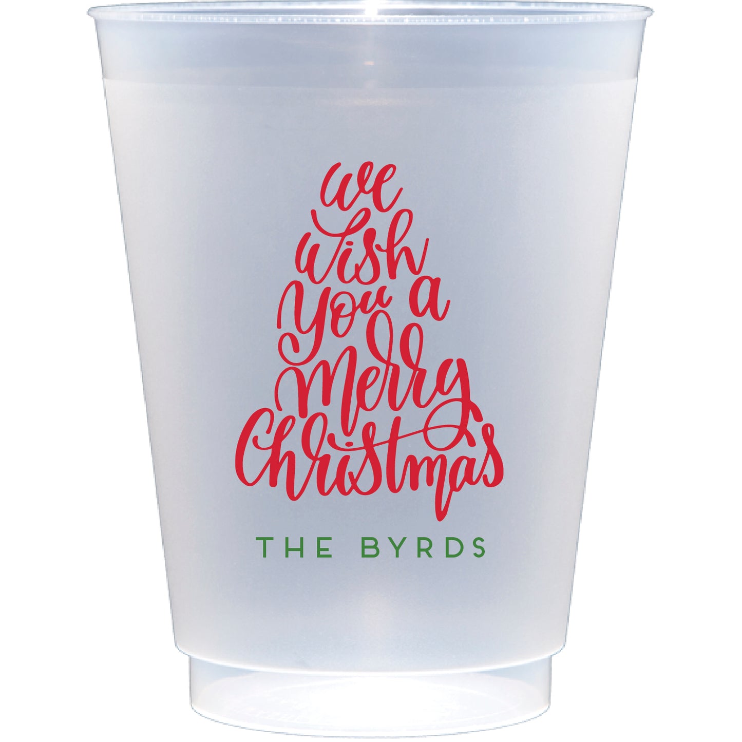 Personalized Christmas Frosted flex cup
