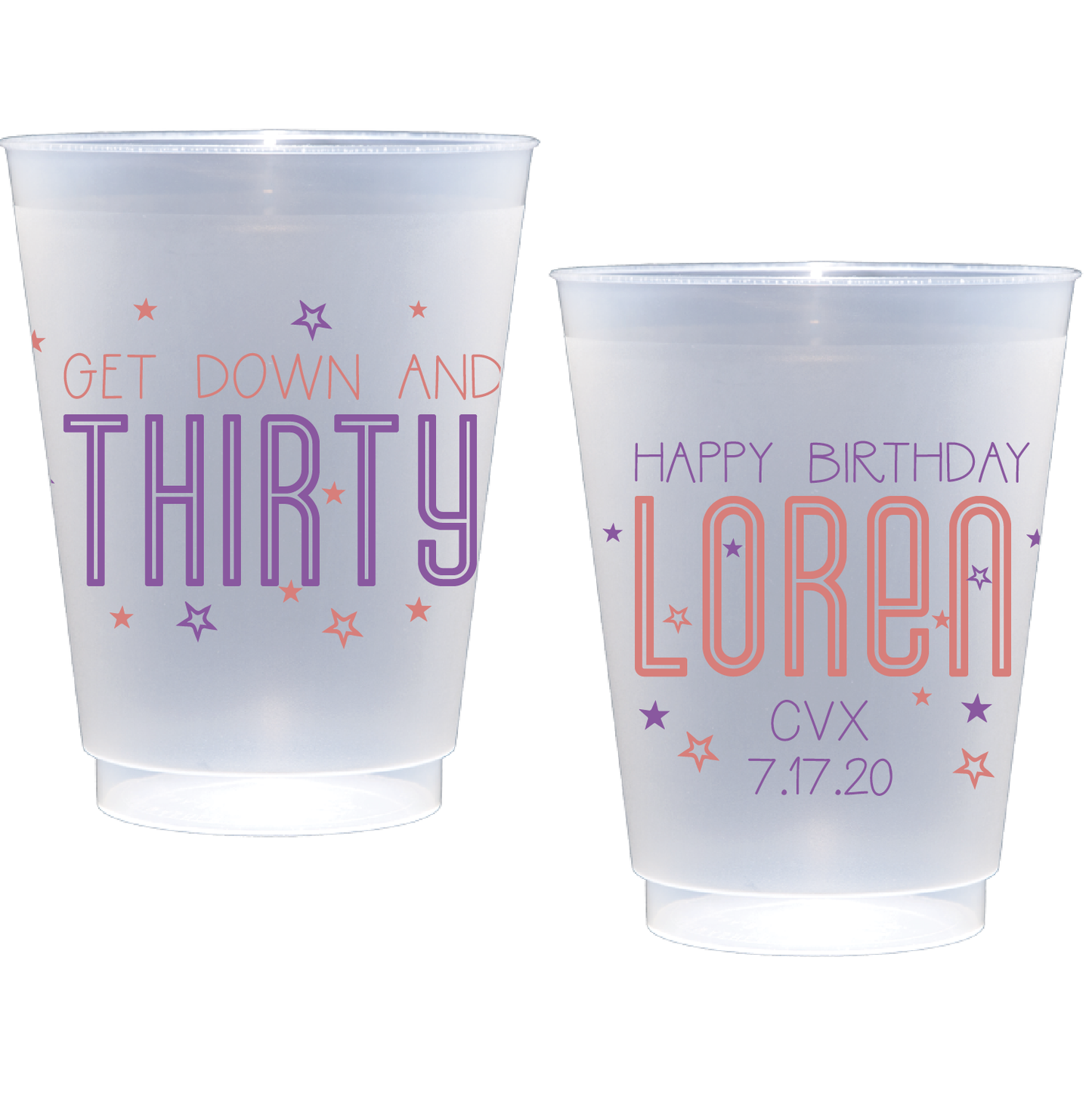 Personalized thirty birthday | Frosted Flex Cup