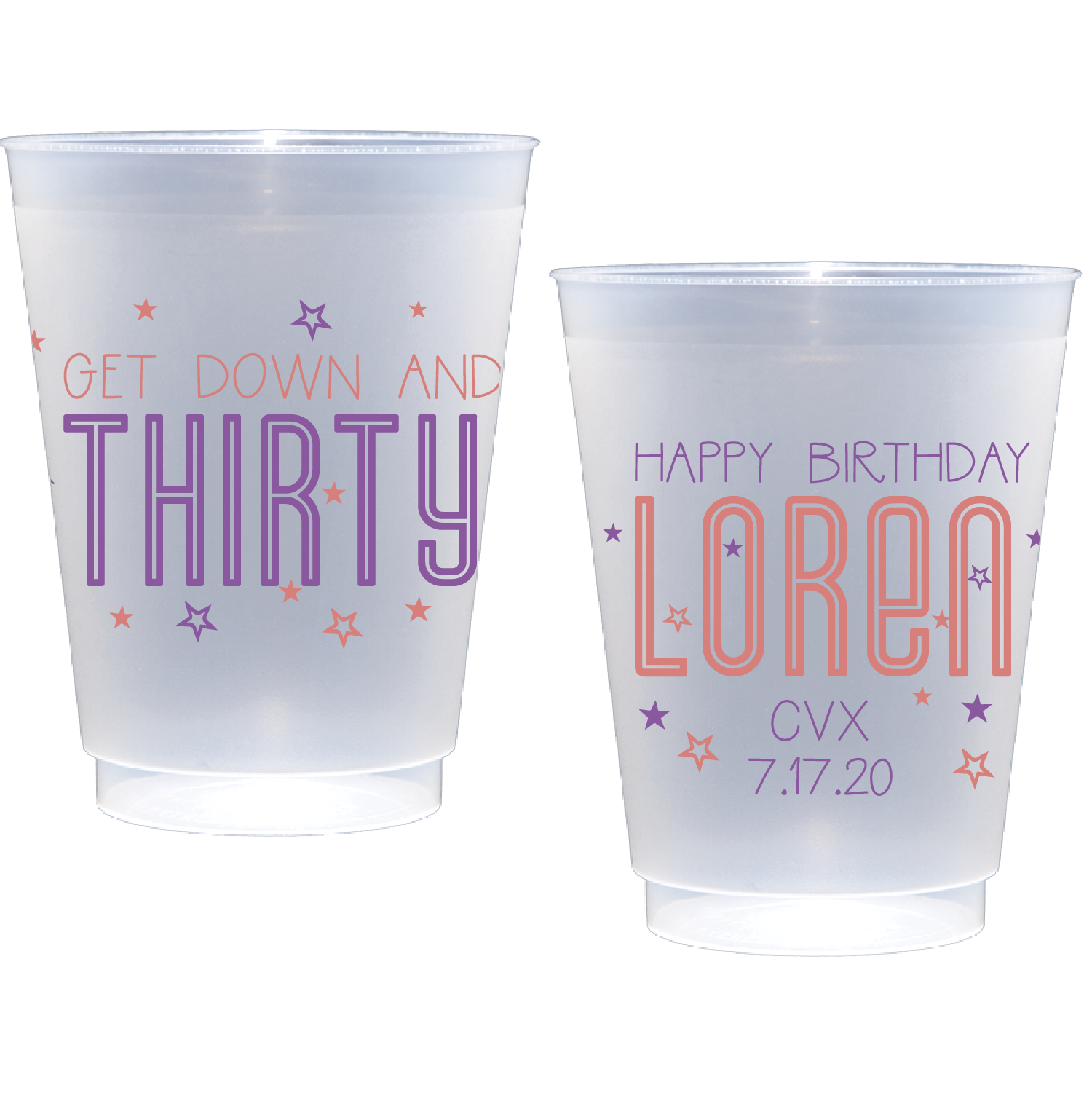 Personalized thirty birthday | Frosted Flex Cup