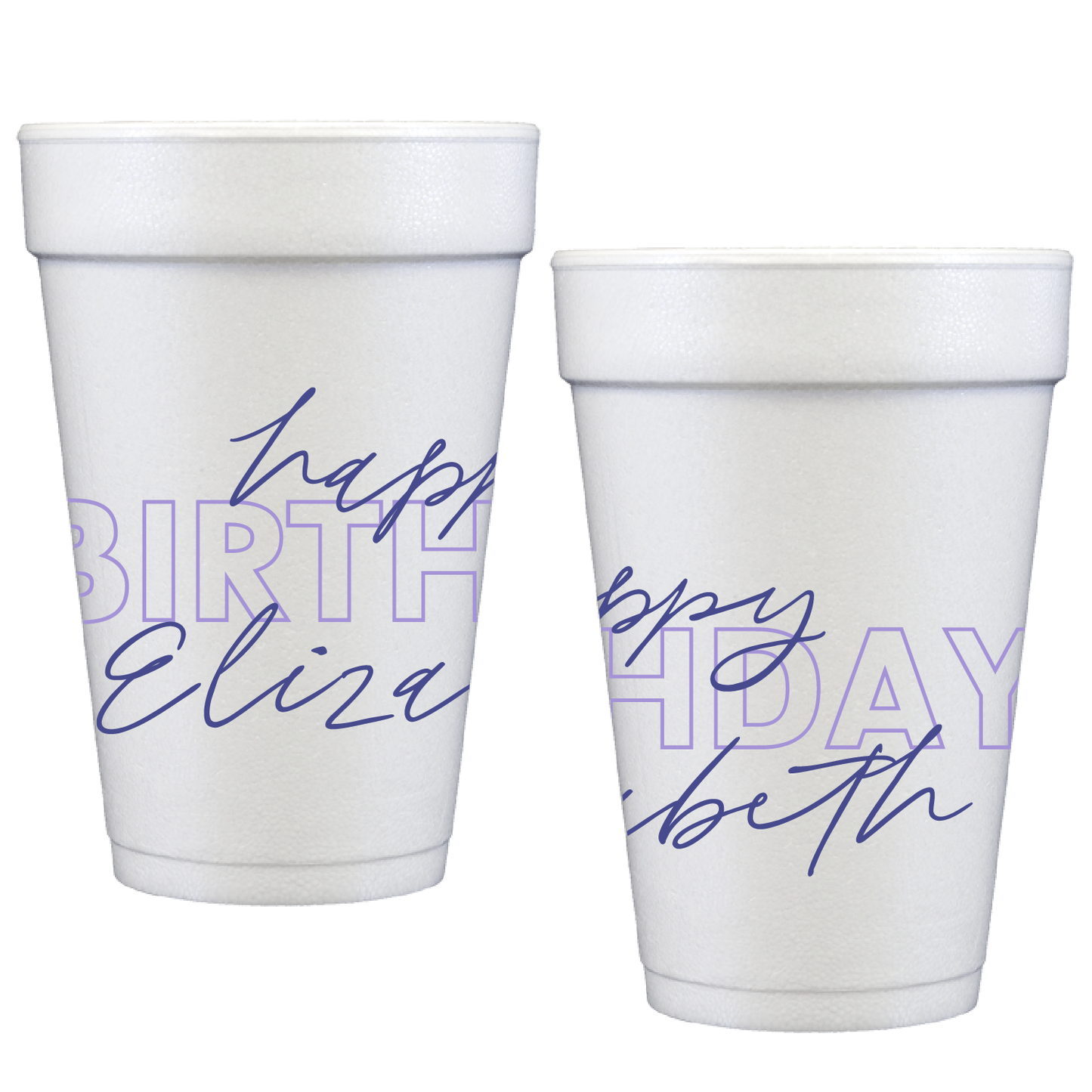 electric birthday | styrofoam cups