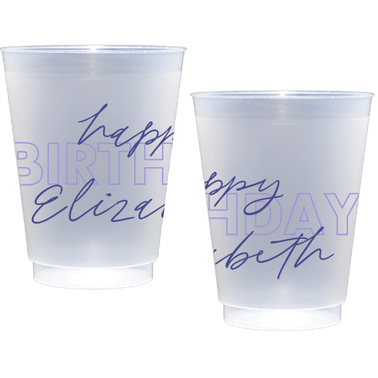 Personalized birthday cups | Frosted Flex Cup