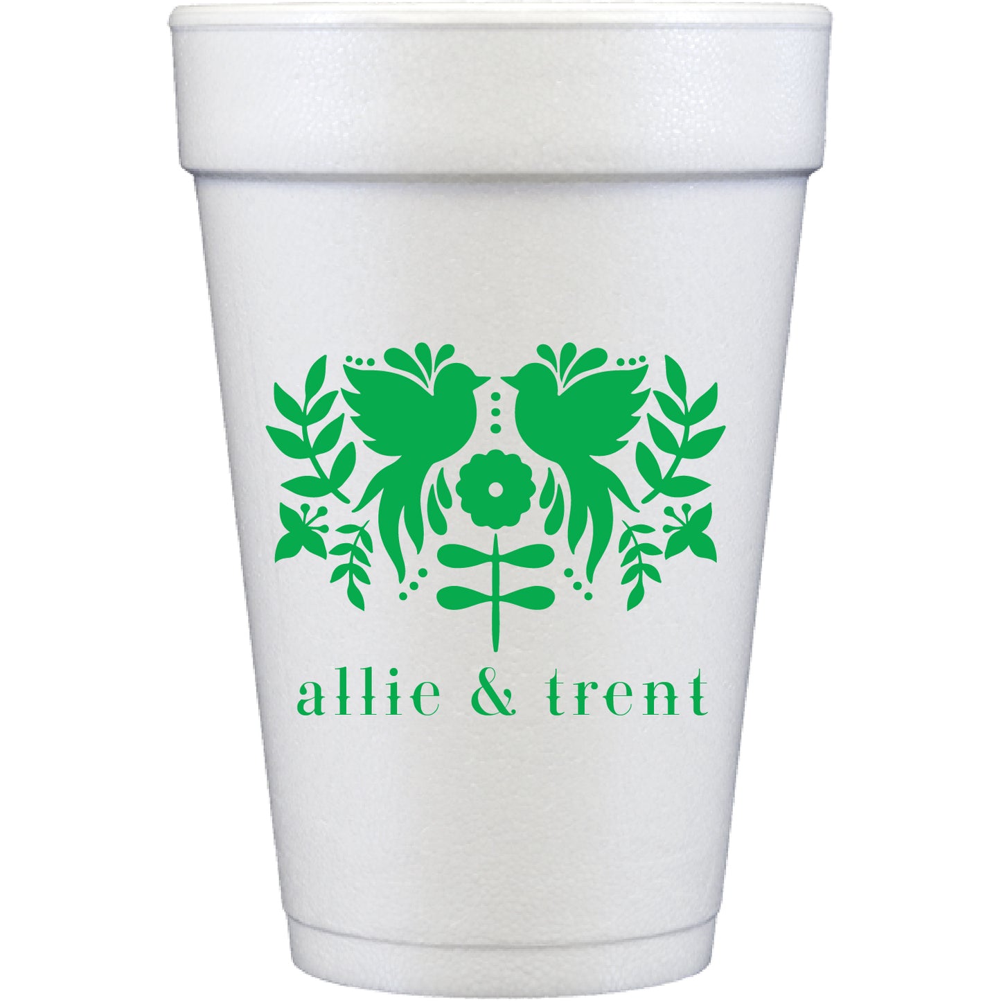 fiesta birds | styrofoam cups