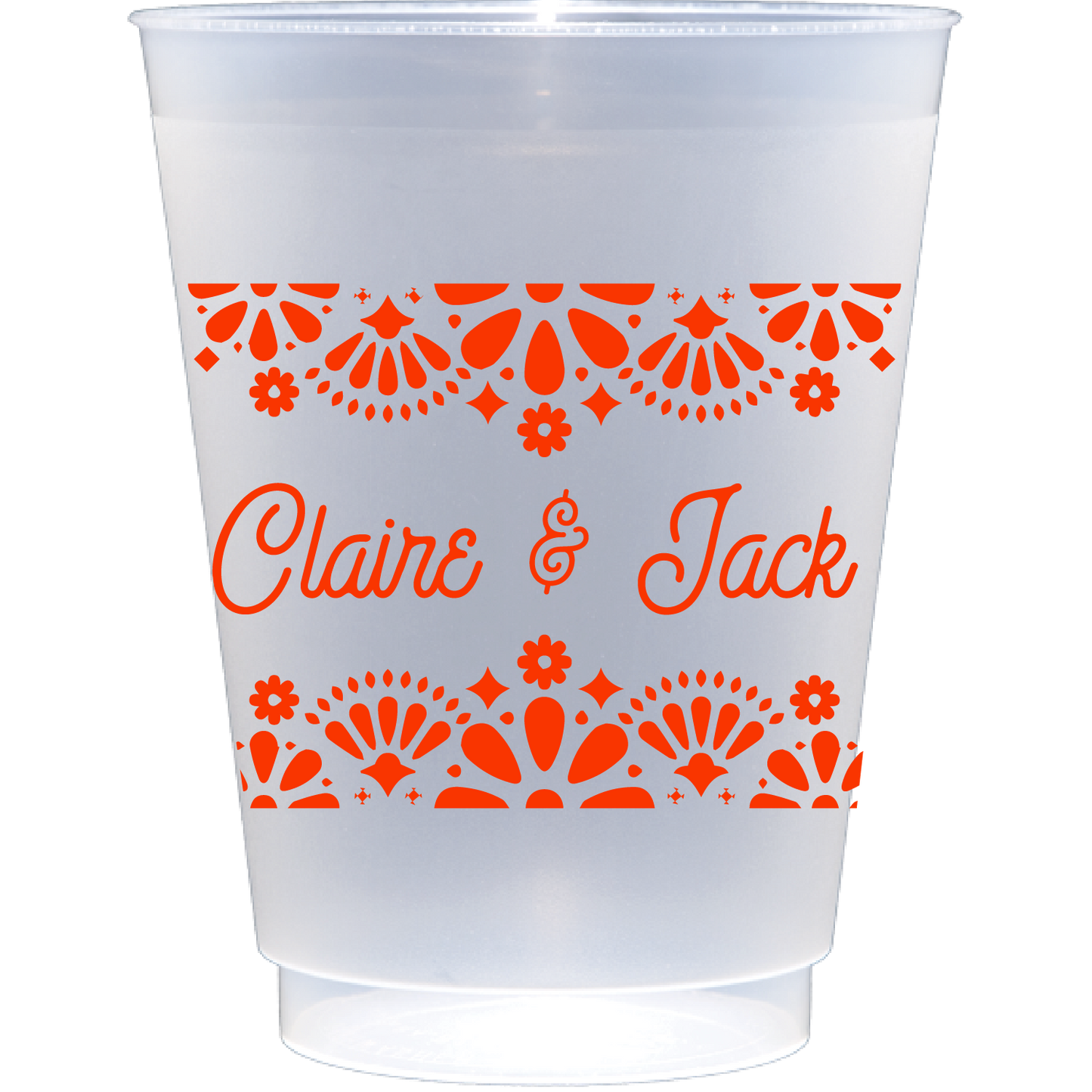 Personalized fiesta folk names | Frosted Flex Cup