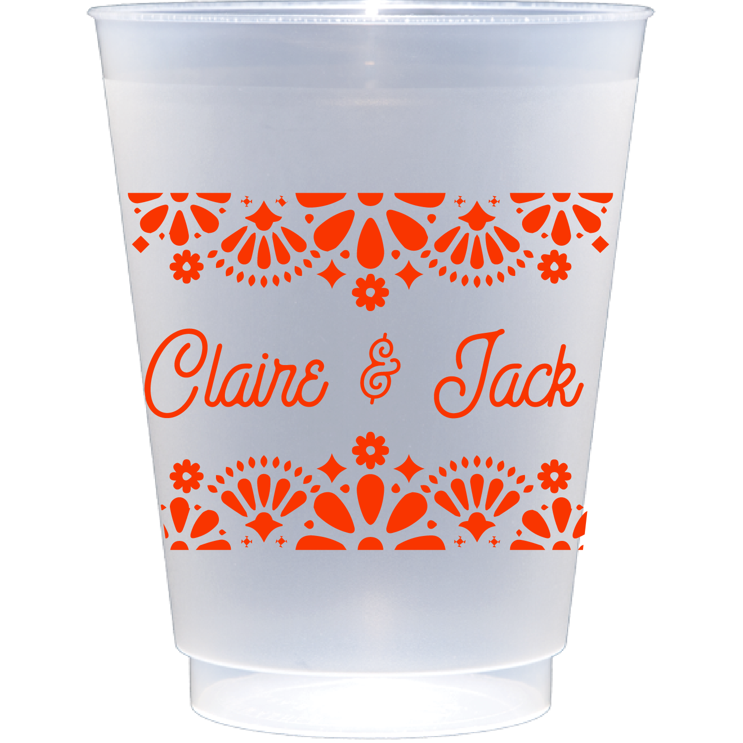 Personalized fiesta folk names | Frosted Flex Cup