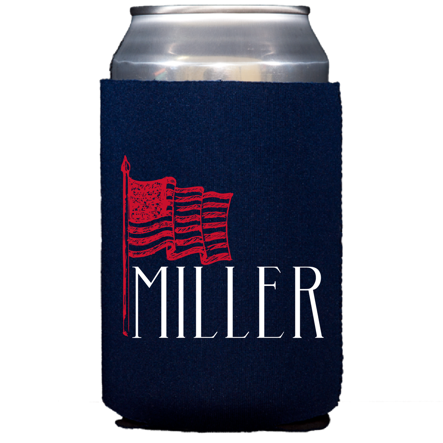 sketched flag | can cooler