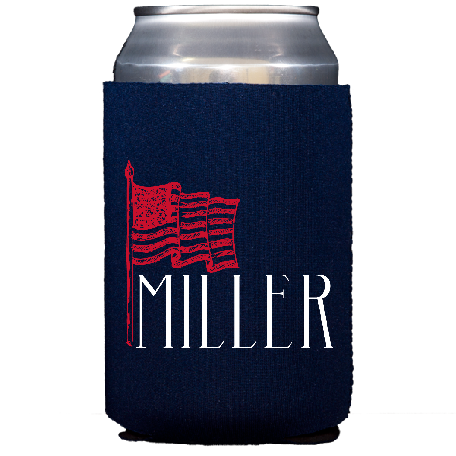 sketched flag | can cooler