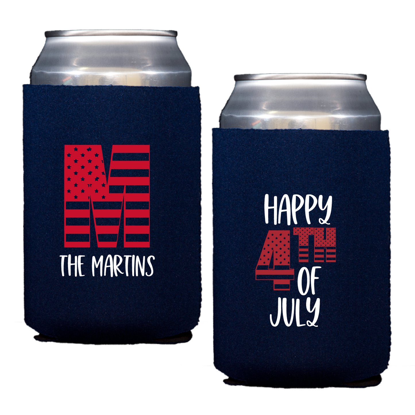 flag monogram | can cooler