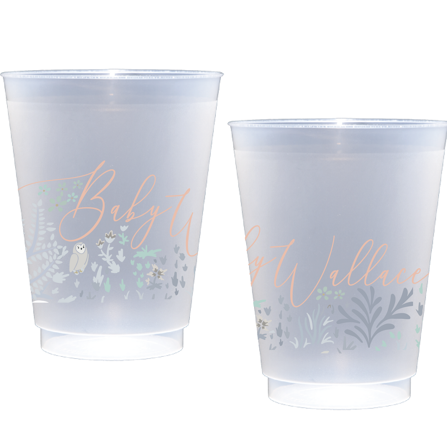 Personalized baby forest animals | Frosted Flex Cup