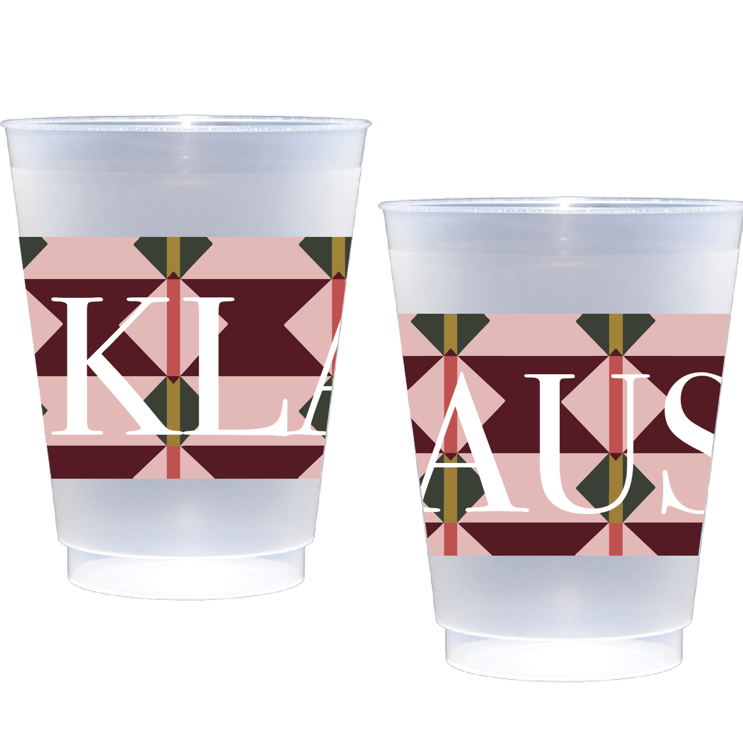 Personalized geometric design | Frosted Flex Cup