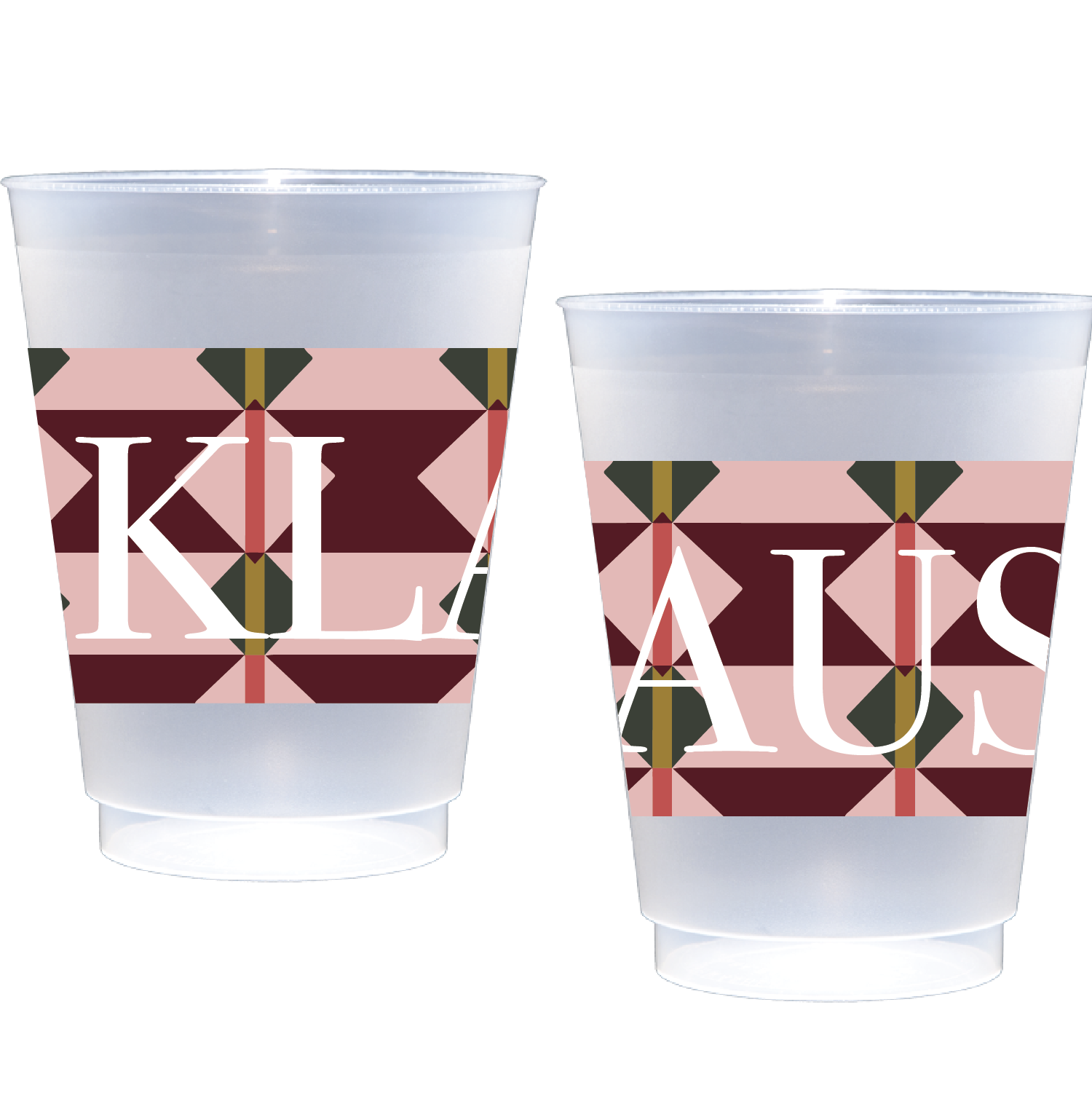 Personalized geometric design | Frosted Flex Cup