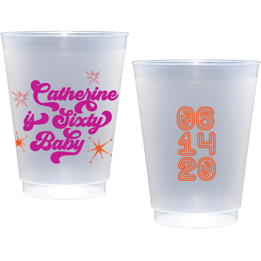 personalized groovy text | Frosted Flex Cup