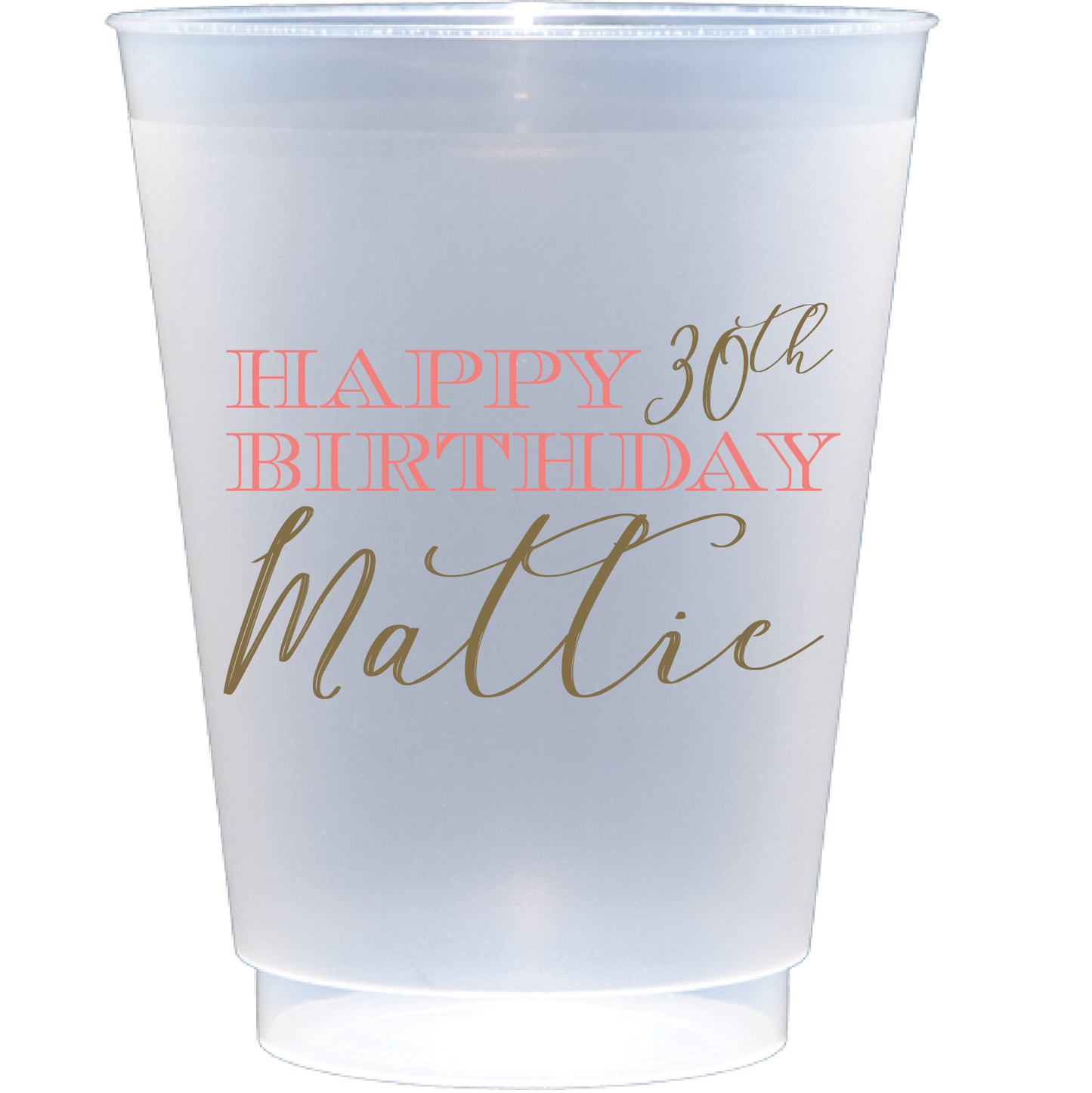 happy birthday two | shatterproof frosted flex