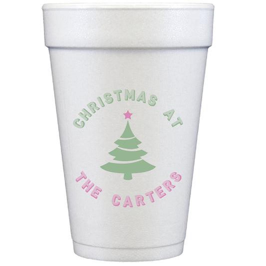 Personalized Pastel Christmas Styrofoam Cup