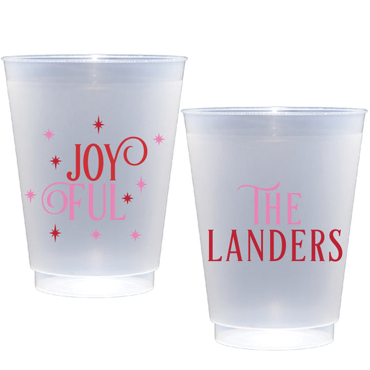 Personalized joyful holiday  | Frosted Flex Cup