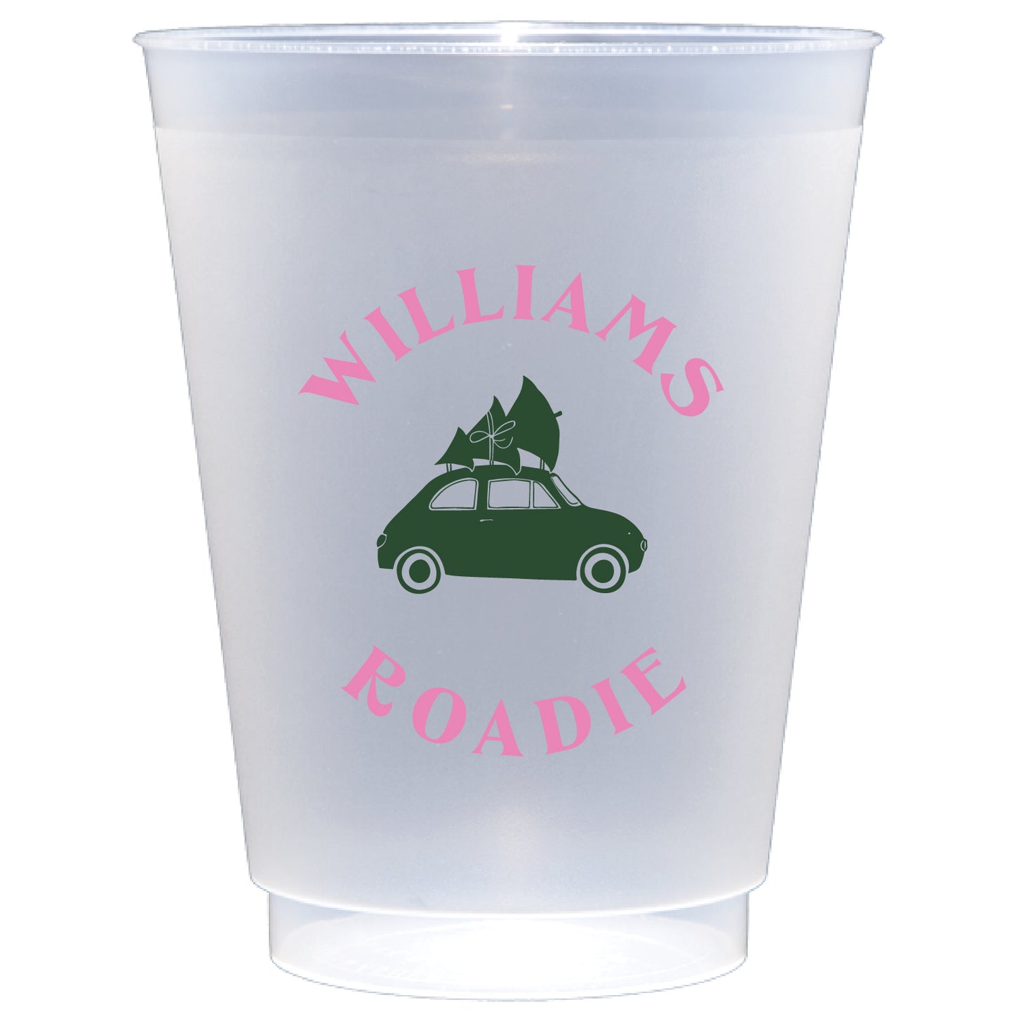 Personalized holiday roadie  | Frosted Flex Cup