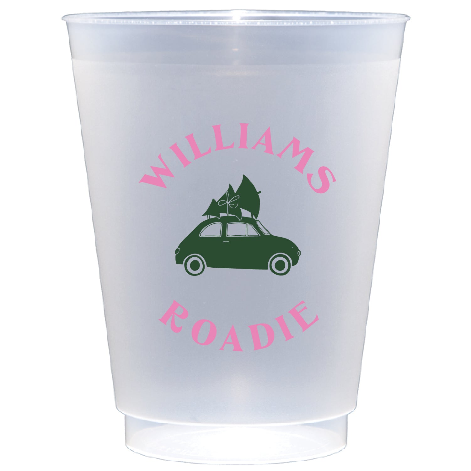 Personalized holiday roadie | Frosted Flex Cup