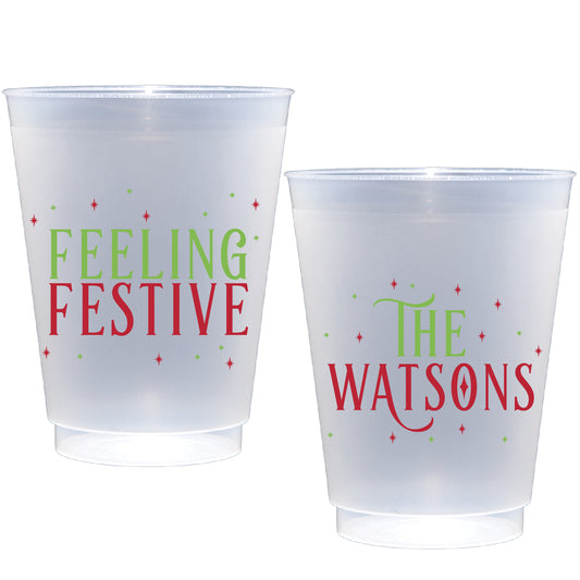 Personalized festive holiday  | Frosted Flex Cup