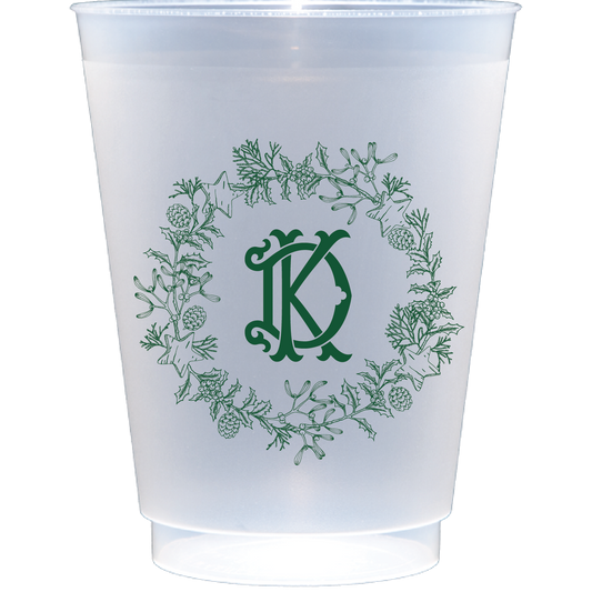 Personalized holiday wreath | Frosted Flex Cup